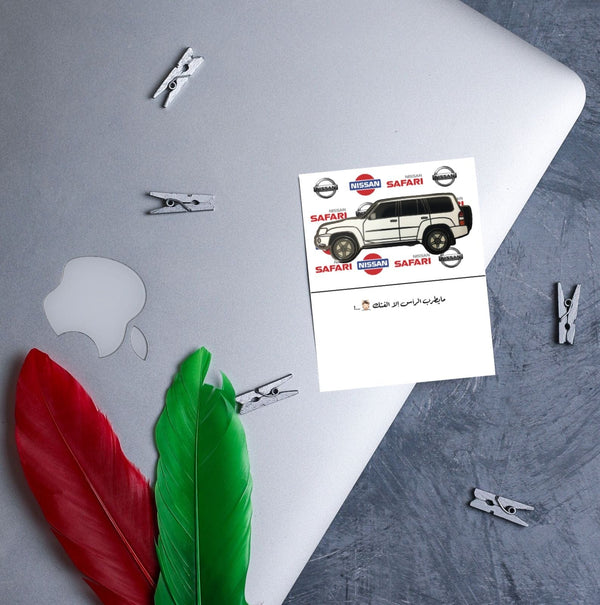 oh, Wanted Studio Brooch - Nissan Safari VTC, White, Metal